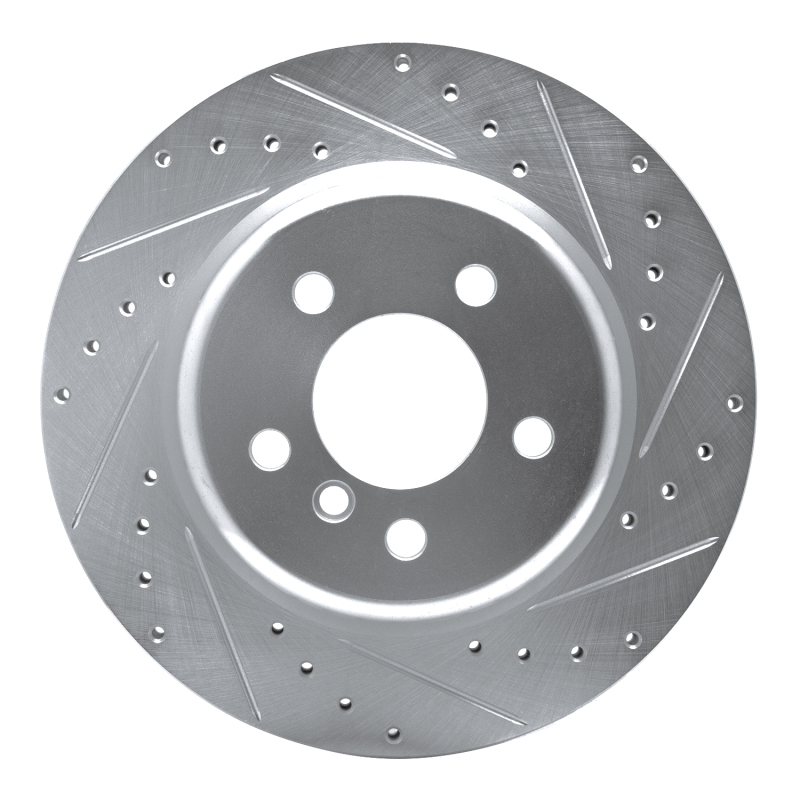 BMW 528I Brake Rotor (1) - Rear Right - R1 Concepts - Drilled & Slotted - Silver - `11-`16 BMW 528I Brake Rotor (1) - Rear Right - R1 Concepts - Drilled & Slotted - Silver - `11-`16